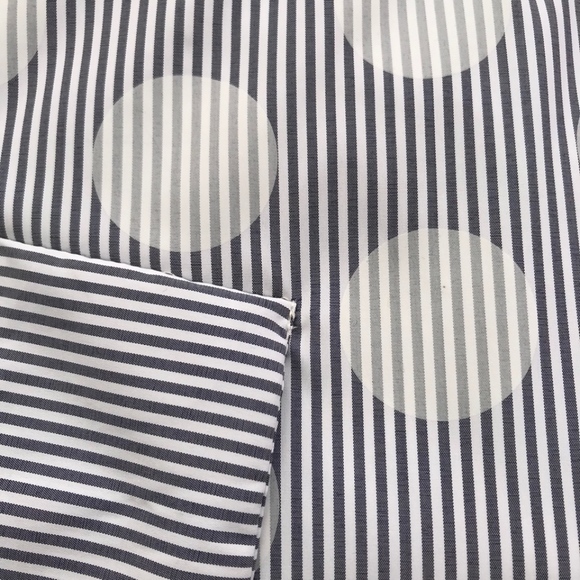 Eva Franco Anthropologie Polka Dot Top Ruffle Detail One Shoulder Striped - Picture 7 of 10